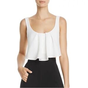 $120 NWT Black Halo Ewood White Top